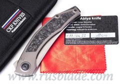 CKF Ablya knife (Malyshev, M390, Ti, Zirc, CF) 