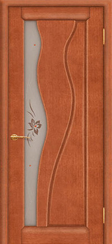 Дверь Иллюзион (анегри светлый, остекленная шпонированная), фабрика Покрова