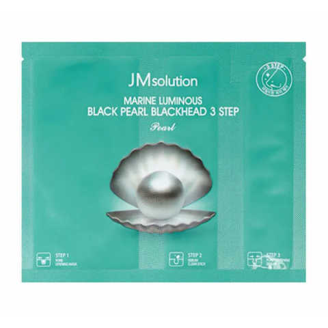 Очищающая 3х ступенчатая маска от черных точек JM Solution Marine Luminous Black Blackhead, 1 шт