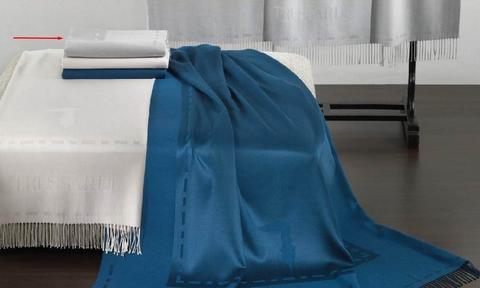 Плед 130x180 Trussardi New Border Stitch U40 Blu синий