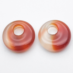 Сердолик, размер 18 мм, отверстие 5 мм, цена за набор 2 шт