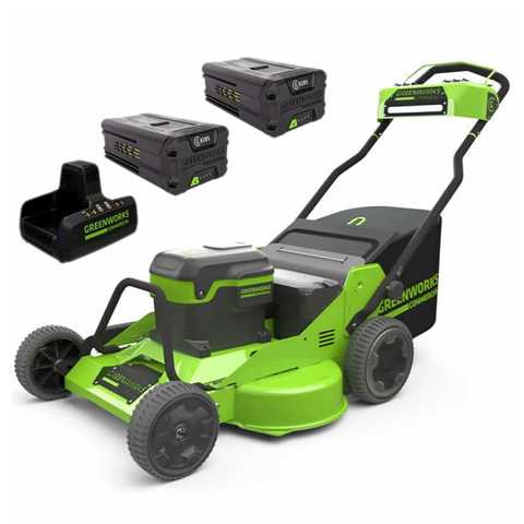 Cамоходная аккумуляторная газонокосилка Greenworks 82LM30S , 82v, 76 см, (2519207U2B), с 2хАКБ 5Ач и ЗУ для 2-х аккумуляторов