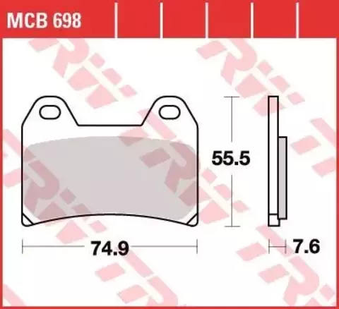 Колодки тормозные дисковые MCB698