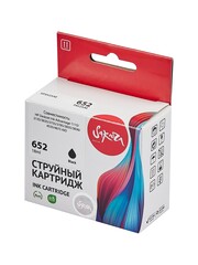 Струйный картридж Sakura F6V25AE (№652 Black) для HP DeskJet Ink Advantage 1115, 2135, 3635, 3755, 3785, 3835, 3836, 4535, 4675, 5075, 5275 AIO, водорастворимый тип чернил, черный, 18 мл., 480 к.