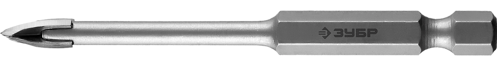 Сверло по кафелю, керамике, стеклу, с четырьмя режущими лезвиями, 5 мм, ЗУБР