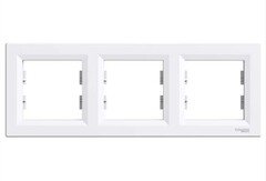 РАМКА ГОРИЗОНТАЛЬНАЯ С/У 3-ПОСТА БЕЛЫЙ ASFORA /SCHNEIDER/