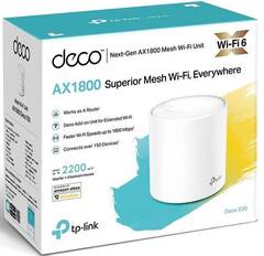 TP-Link Deco X20(1-pack) Домашняя Mesh Wi-Fi 6 система AX1800, до 574 Мбит/с на 2,4 ГГц + до 1201 Мбит/с на 5 ГГц