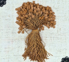 Микропломба, биркодержатели пломба пластик, р. 18 см, бежевый