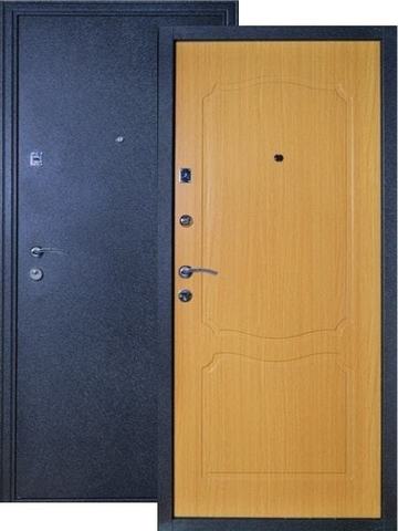 Входная металлическая дверь Аргус Фактор 1 (чёрный шёлк+миланский орех)  Аргус из стали 1,5 мм с 2 замками