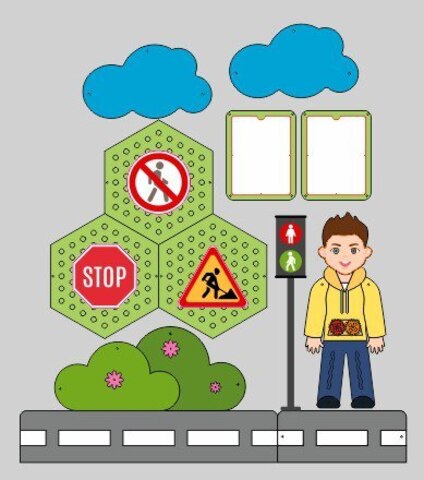 Декоративно-развивающая панель "Светофор "