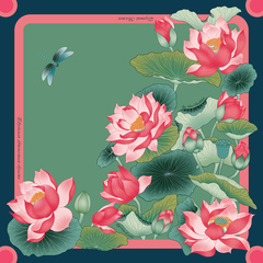 Платок «Лебединое озеро лотосов»