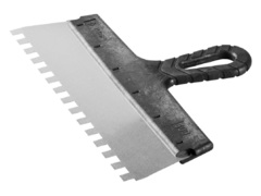 ЗУБР 300 мм, зуб 10 х 10 мм, зубчатый пластиковая ручка, нержавеющий, фасадный шпатель (10078-30-10)