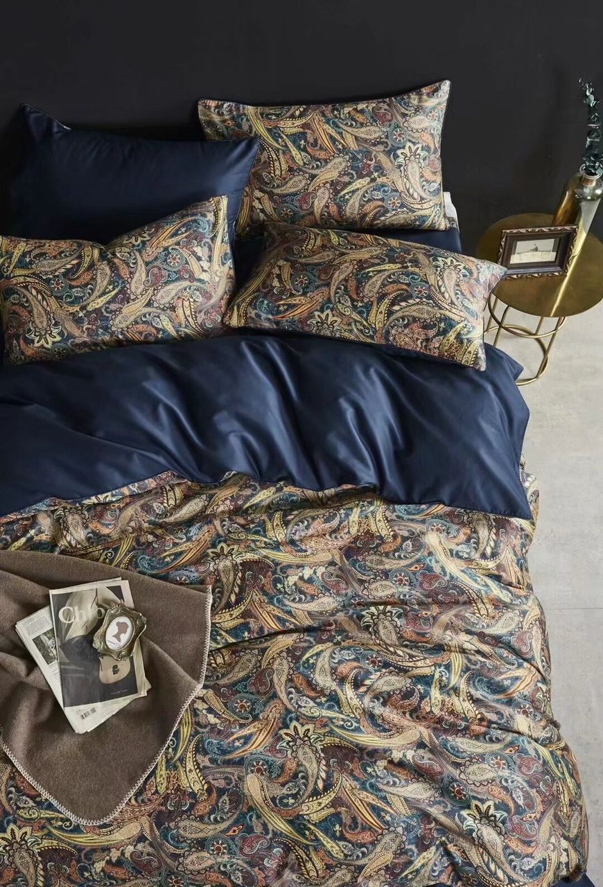 ZEPHYR HOME Комплект Полуторка Египетский хлопок Синий узоры