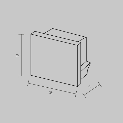 Комплект заглушек Maytoni (для профиля 16×12) 10 шт., ALM-005-B-EC 642022