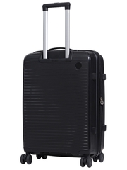 Чемодан полипропилен ЛЮКС облегченный средний Черный 65x43x27 см (М) без расширения1