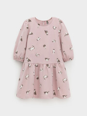 платье  для девочки  КР 5899/розовый лед,кошечки к577