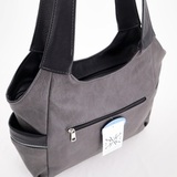 Сумка Саломея 618 македония серый + черный