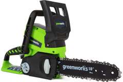 Цепная пила аккумуляторная GreenWorks G24CS25K2, 24V, 25см, c 1хАКБ 4 А.ч и ЗУ 2000007VB
