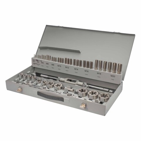 Набор метчиков и плашек M3 -M20 HSS-G 56пр MASTER-TOOL 1017601010004