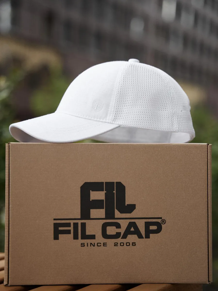 Бейсболка с сеткой летняя белая