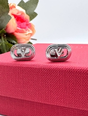 Серьги-пусеты Valentino цвет серебро/золото