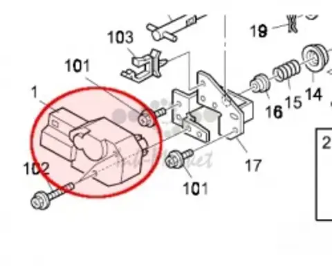 Ricoh d3312680 - Мотор постоянного тока для подачи бумаги.
