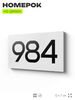 Номер на дверь 984, табличка на дверь для офиса, квартиры, кабинета, аудитории, склада, белая 120х70 мм, Айдентика Технолоджи