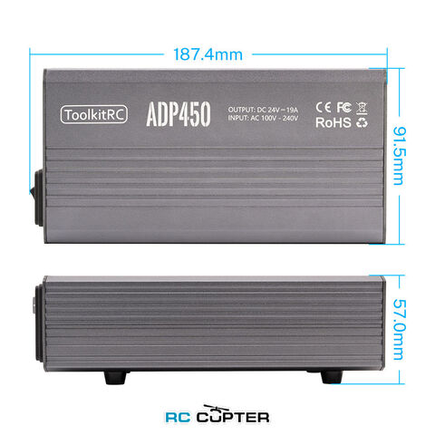 Блок питания ToolkitRC ADP450, вход 100/240В, выход 24В 19А 450Вт для зарядного устройства