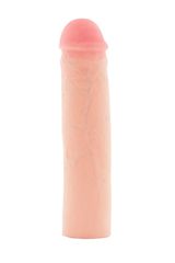Фаллическая насадка телесного цвета XLover - 18 см. - 
