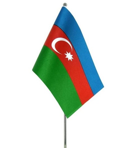 Bayraq \ Флаг Azərbaycan 29 x 15 sm