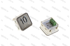 Кнопка (кнопочный модуль) KA302-D-R "10 этаж", квадратная, динамическая красная подсветка, Брайль