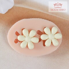 Молд силикон "Два цветка" изделие 2,5х2,5х0,4 см