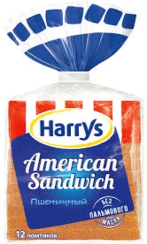Хлеб HARRY`S American Sandwich Пшеничный 470 г пакет РОССИЯ