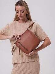 Сумка кожаная кросс-боди Deboro 3410 коричневый камень