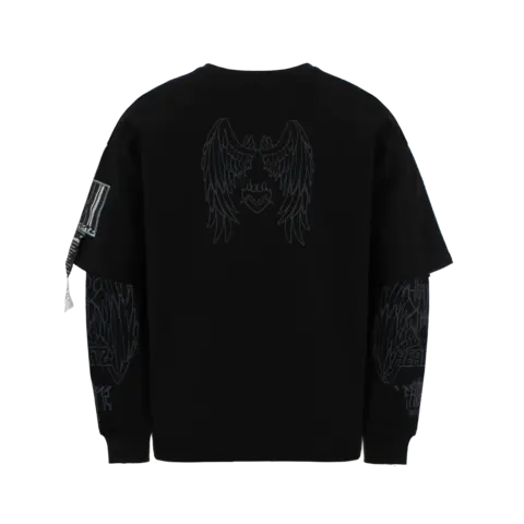 Лонгслив Heartz Courage & Fortitude Layered Kimono Blackout
