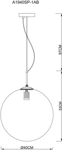 Подвесной светильник Arte Lamp VOLARE A1940SP-1AB