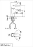 Комплект смесителей D&K DA1340001SET (DA1342101,DA1342201,DA1343201)