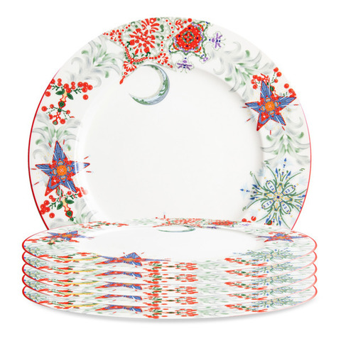 Набор тарелок обеденных 6шт 27см Mix&Match Home Счастливая Звезда