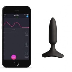 Анальная вибропробка Hush 2 второго поколения с управлением на расстоянии от Lovense (XS: 25*120 мм.)