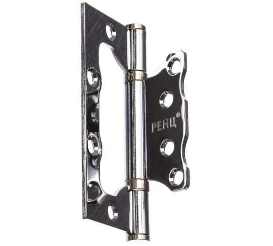Петли (комплект) накладная Ренц IN100-2BB FH CP безВР (2шт), цвет хром блестящий (гарантия - 12 месяцев)