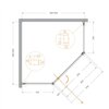 Cezares ECO-O-P-1-90-P-Cr ECO-O-P-1-90-P-Cr Душевой уголок