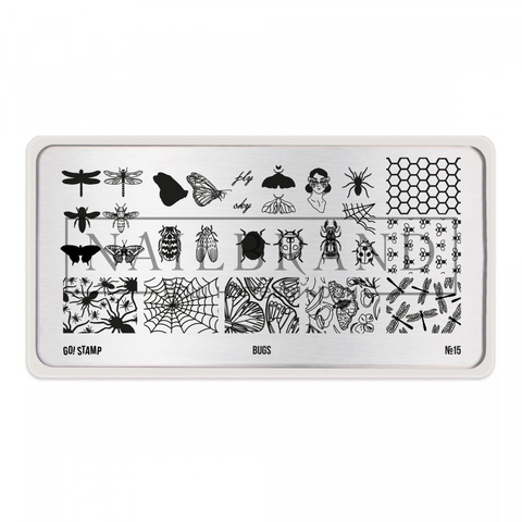 Пластина для стемпинга Go Stamp 15 Bugs