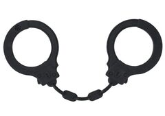 Черные силиконовые наручники Suppression - 