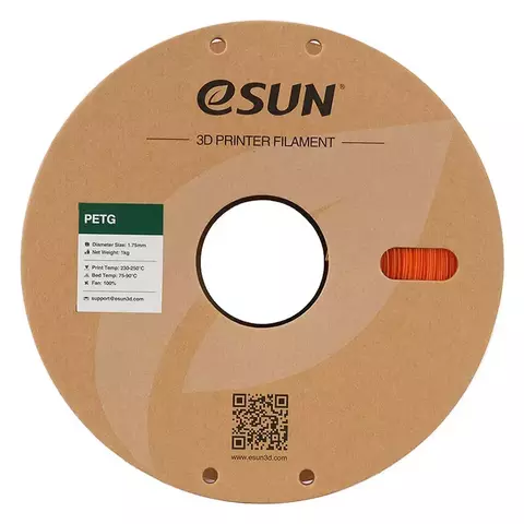Катушка PETG-пластика ESUN 1.75 мм 1кг., оранжевая