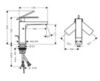 Hansgrohe 73010670 Tecturis E Смеситель для раковины 110, однорычажный, со сливным гарнитуром, мч