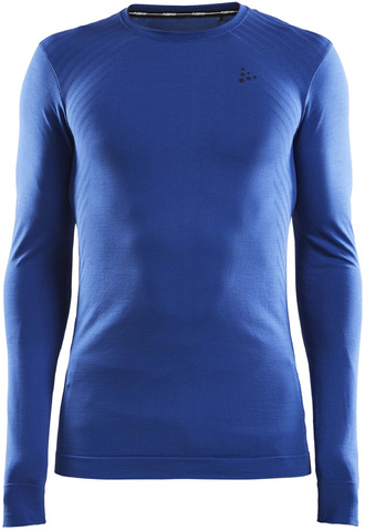 Утеплённая беговая рубашка Craft Fuseknit Comfort Blue мужская