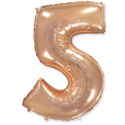 Цифра "5" розовое-золото