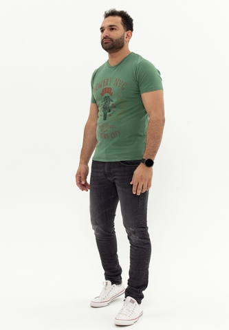 Футболка Bowery NYC "Speed Shop" Slub Myrthle Green