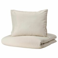 Комплект постельного белья IKEA ANGSLILJA (ЭНГСЛИЛЯ), Односпальный, Бежевый, 150x200, 50x80 см