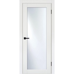 Купить Межкомнатная дверь эмалит Классик 1 белая остеклённая